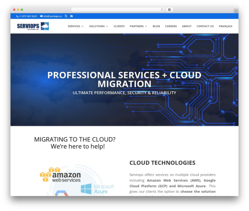 Divi best WordPress theme - serviops.ca