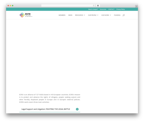 Divi premium WordPress theme - ecre.org