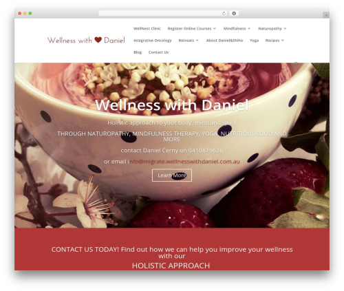 Divi theme WordPress - wellnesswithdaniel.com.au