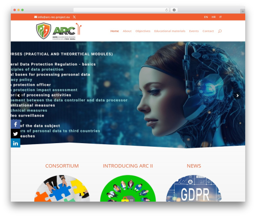 Divi theme WordPress - arc-rec-project.eu