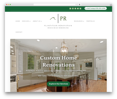 Divi theme WordPress - plantationrenovation.com