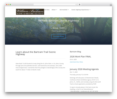 Divi WordPress blog theme - bartramscenichighway.com
