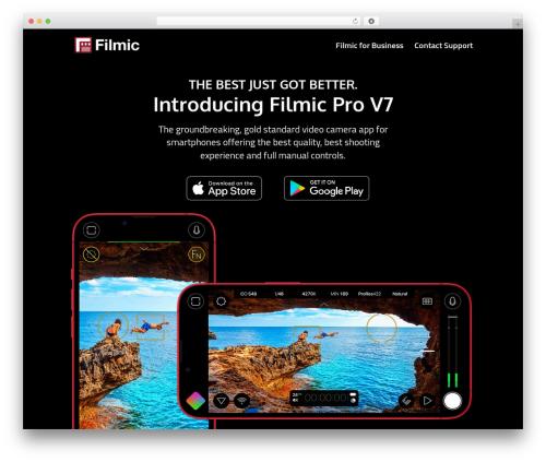Divi WordPress page theme - filmicpro.com