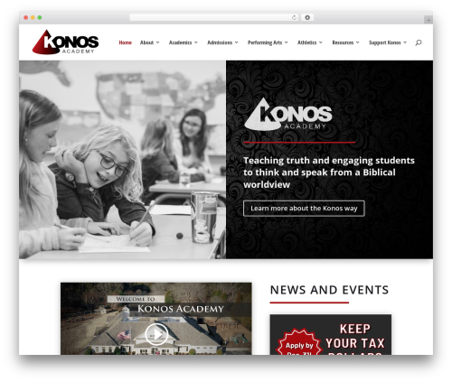 Divi WordPress theme - konos.org