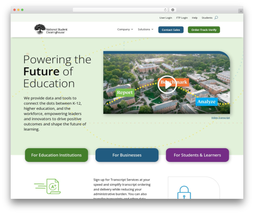 Divi WordPress theme - studentclearinghouse.org