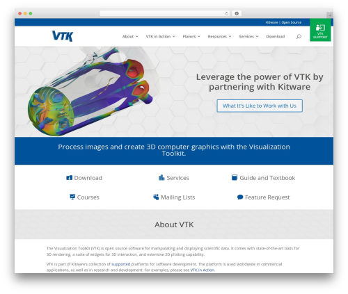Divi WordPress theme design - vtk.org