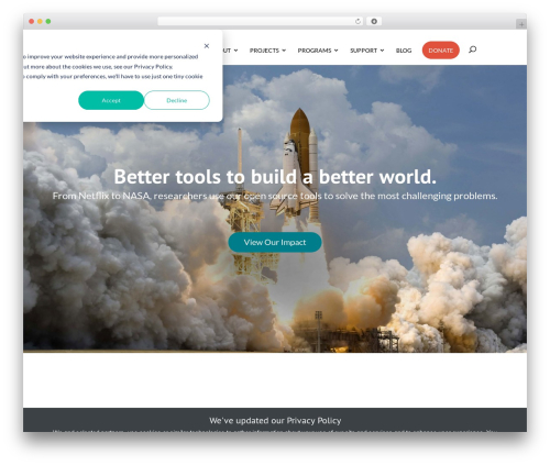 Divi WordPress theme design - numfocus.org