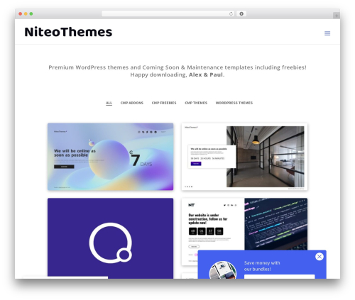 Divi WordPress theme - niteothemes.com