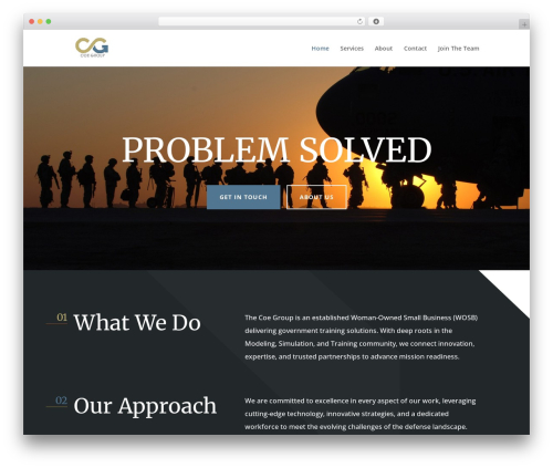 Divi WordPress theme - thecoegrp.com