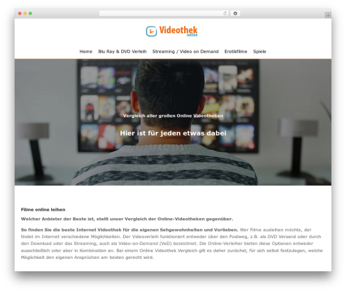 Divi WordPress video theme - videothekonline.com