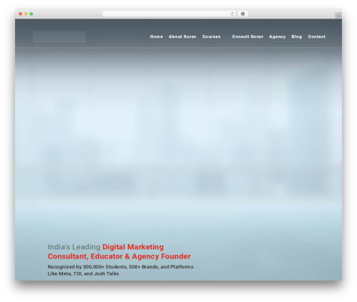 Divi WordPress website theme - soravjain.com