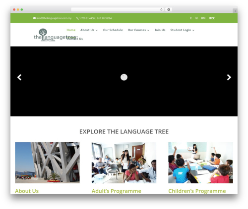 Divi WordPress website theme - thelanguagetree.com.my