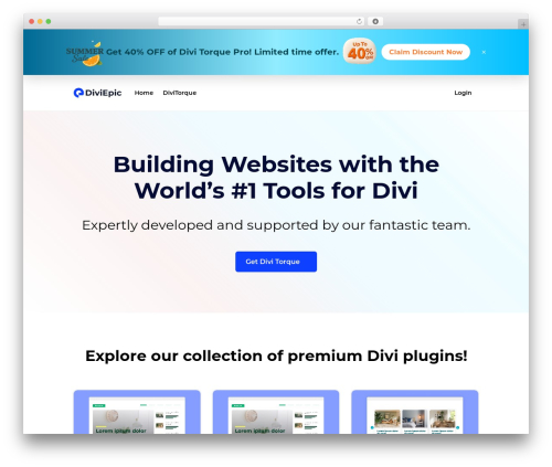 Divi WP theme - diviepic.com