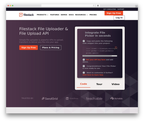 Divi WP theme - filestack.com