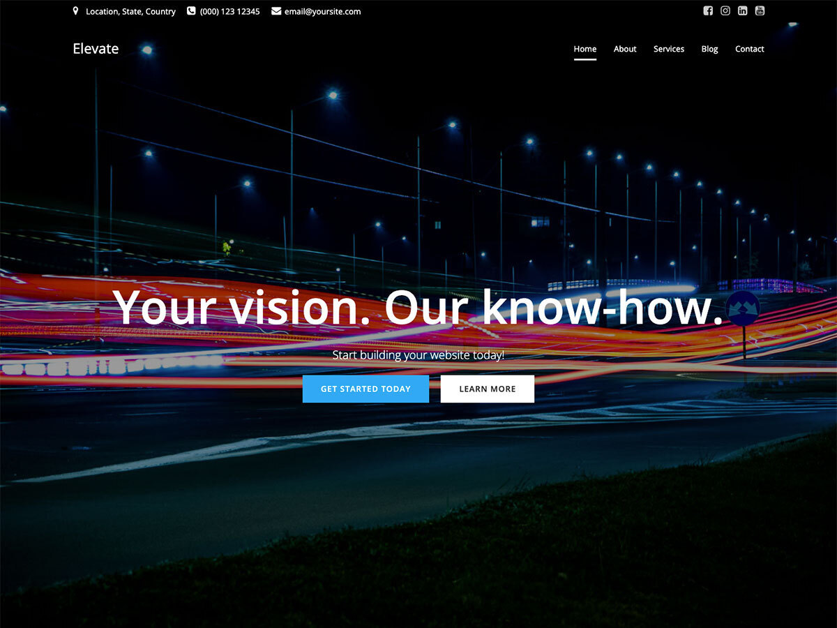 Elevate WP company WordPress theme