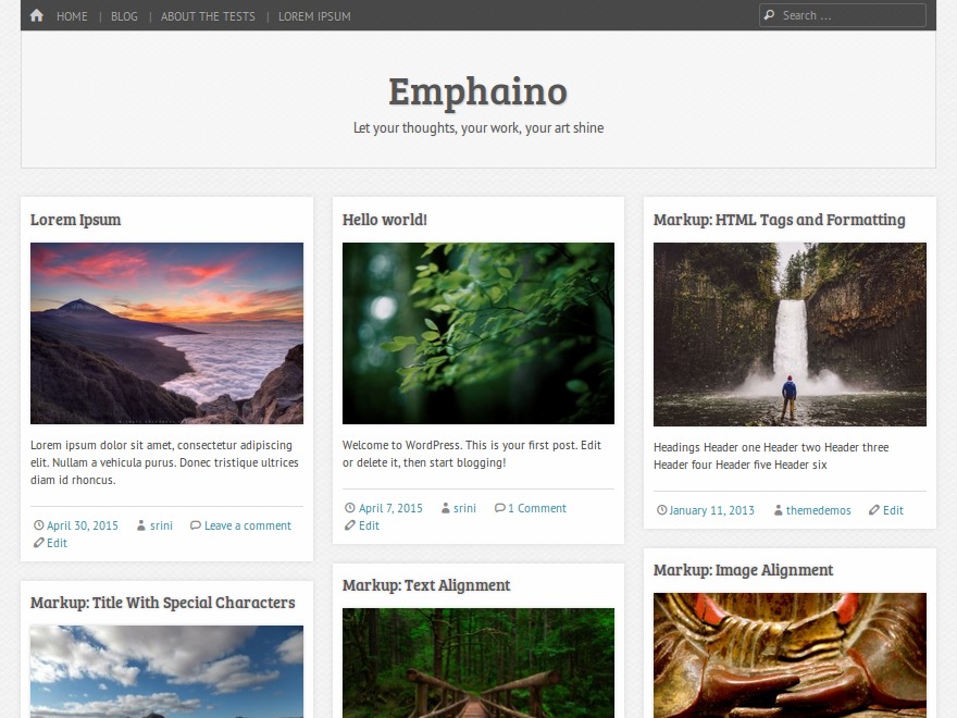 Emphaino premium WordPress theme