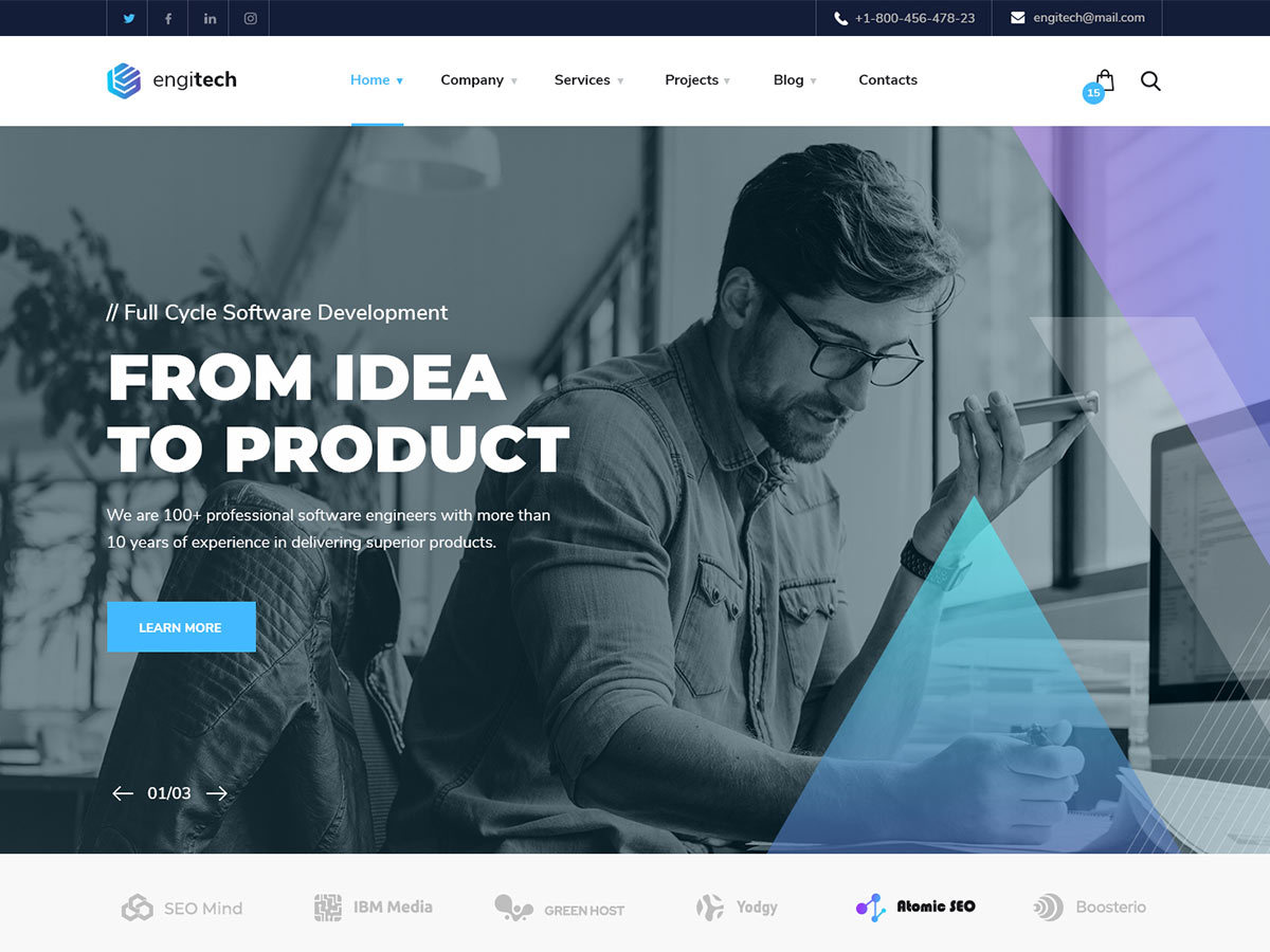 Engitech business WordPress theme