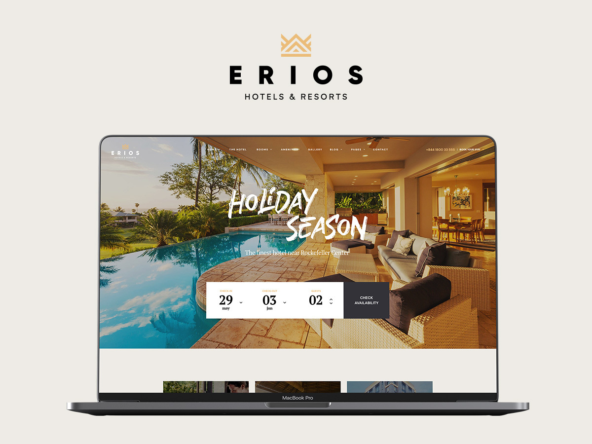 Erios best hotel WordPress theme