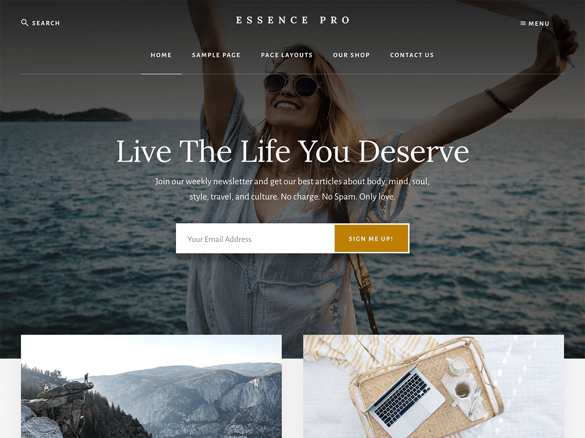 Essence Pro WordPress theme by StudioPress