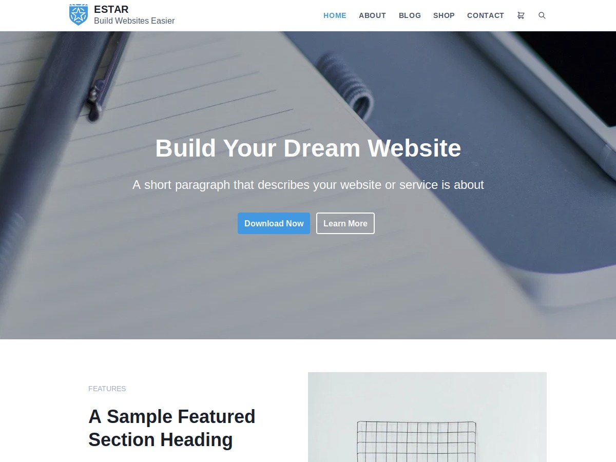 eStar WordPress blog theme