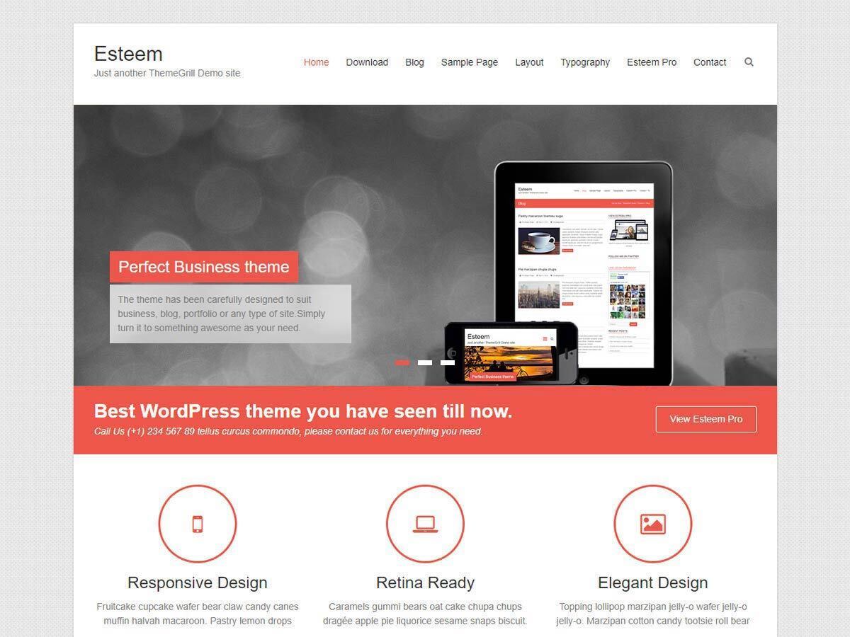 Esteem free website theme by ThemeGrill