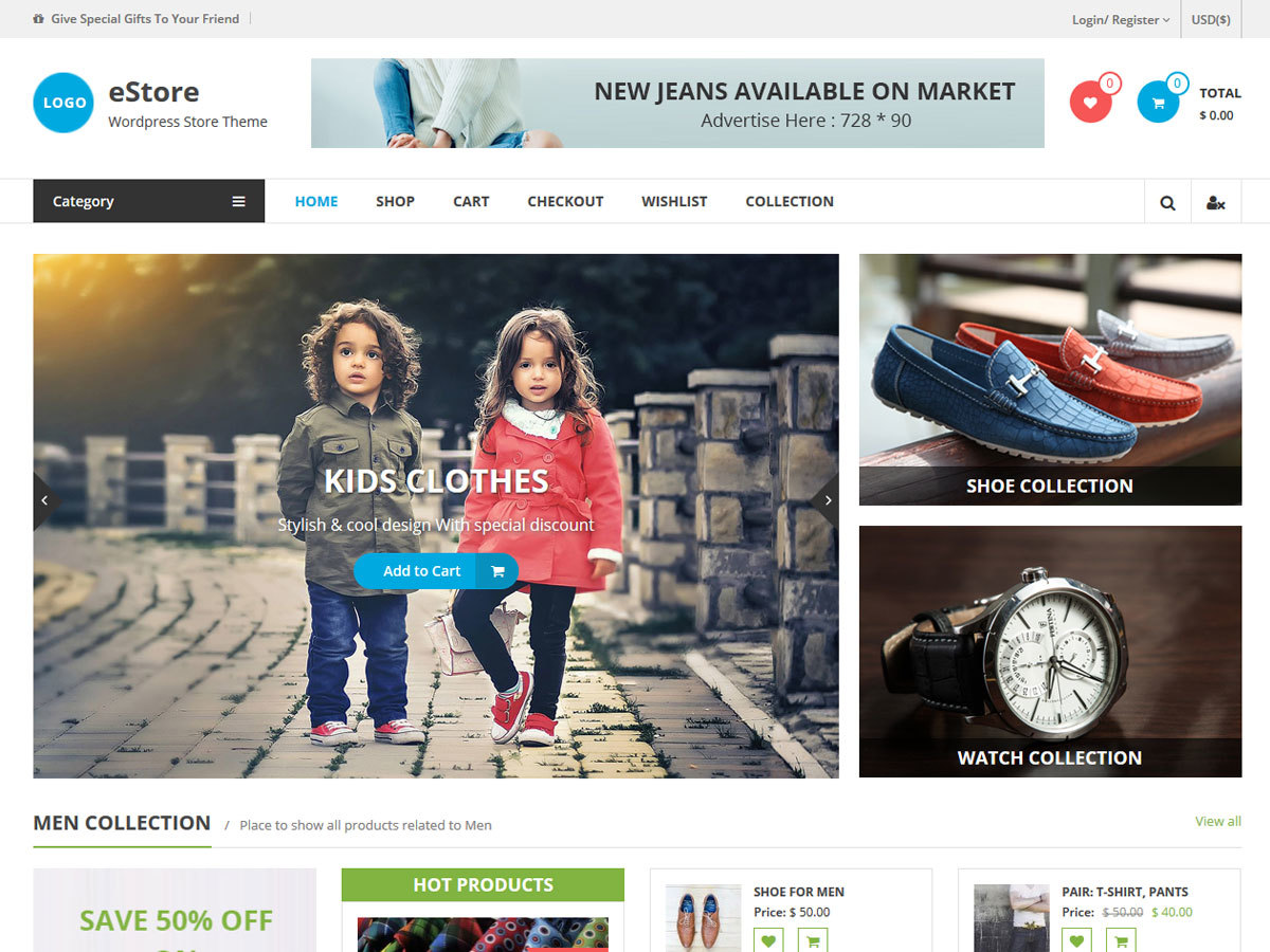 eStore WordPress ecommerce theme by ThemeGrill