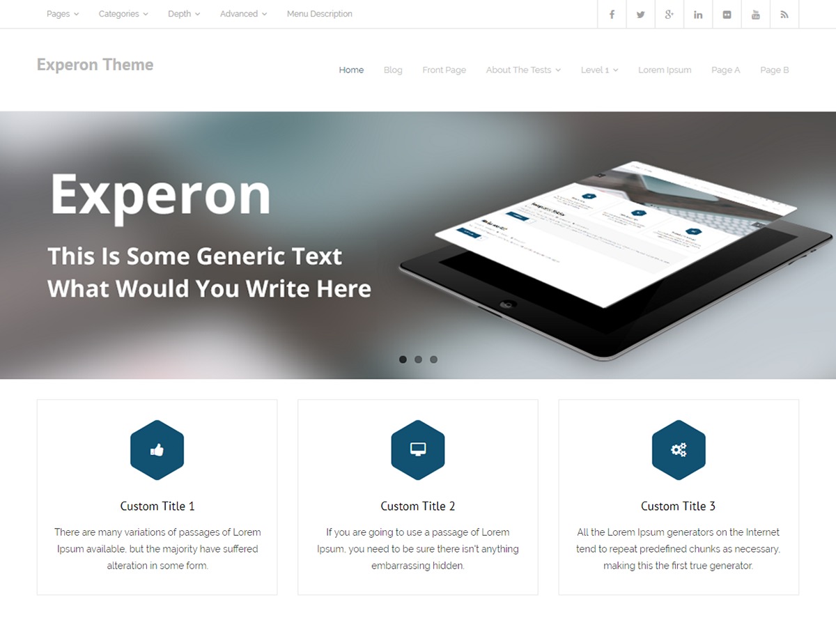 Experon WordPress theme for business