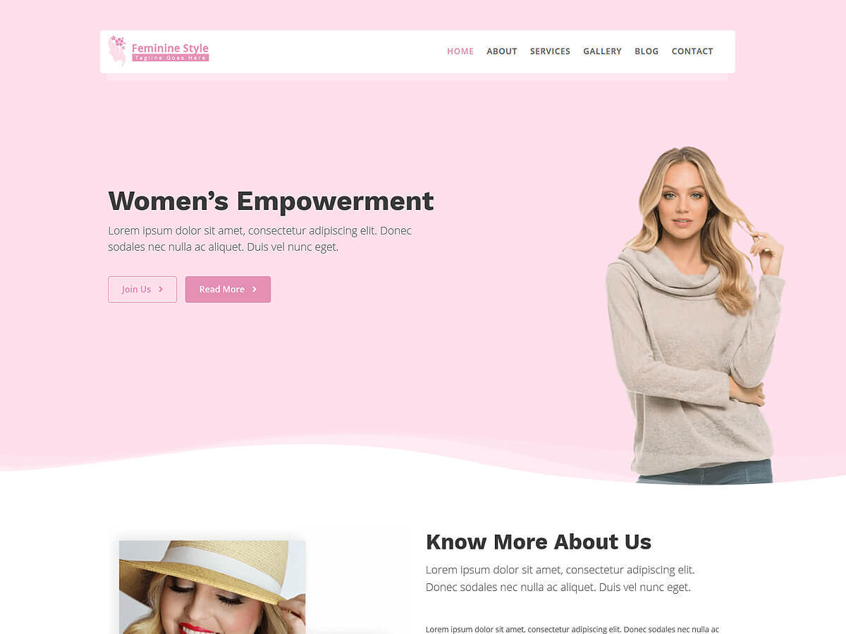 Feminine Style WordPress ecommerce theme