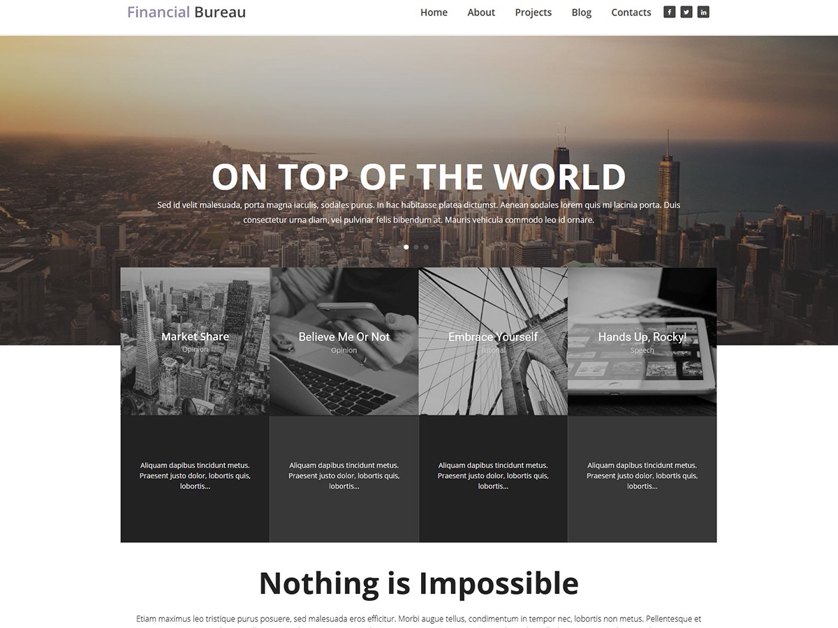 Financial WordPress blog theme