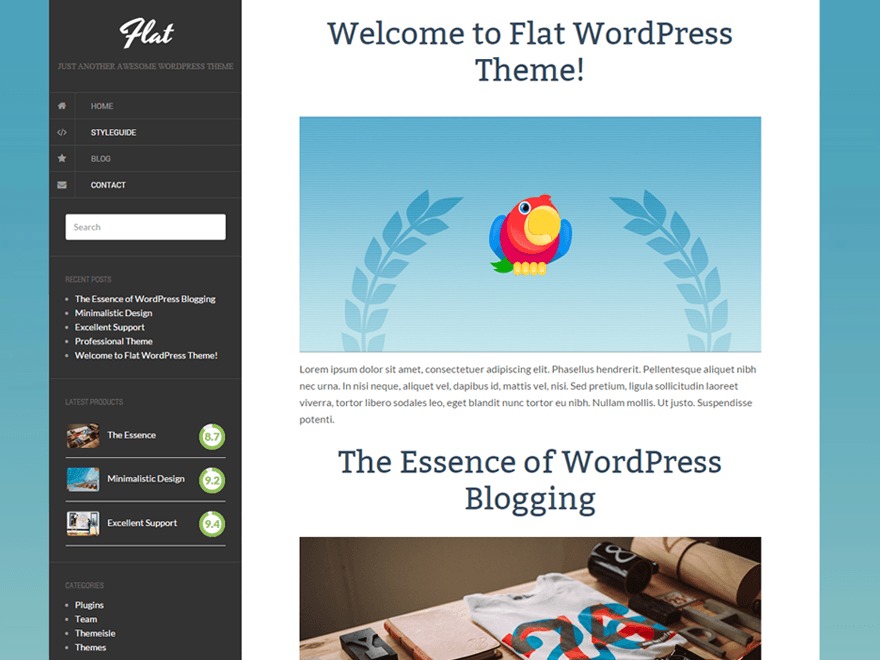 Flat WordPress theme free by ThemeIsle