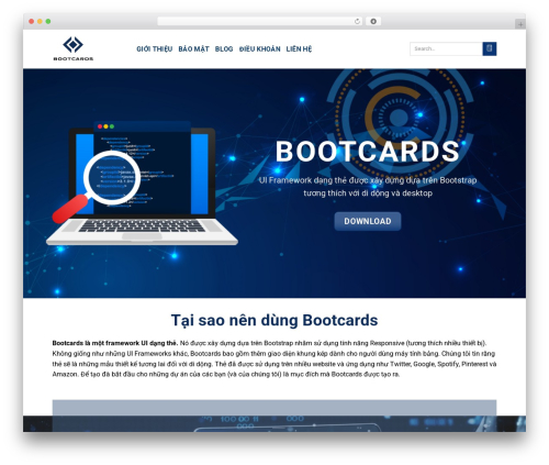 Flatsome WordPress page theme - bootcards.org