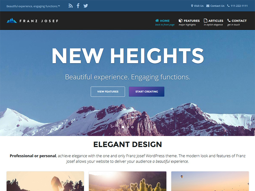 Franz Josef free WordPress theme