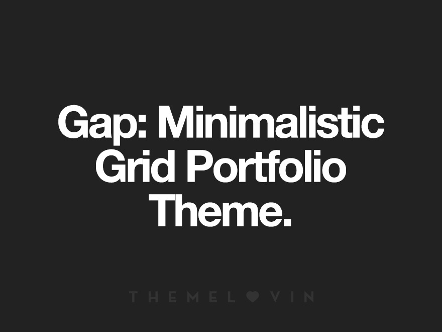 Gap best portfolio WordPress theme