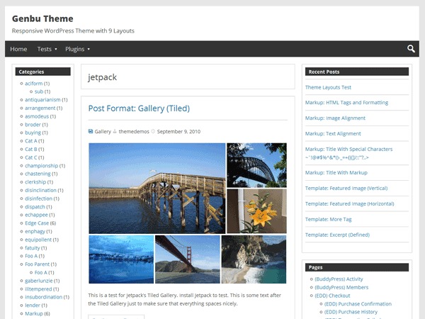 Genbu WordPress theme