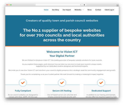 GeneratePress company WordPress theme - visionict.com
