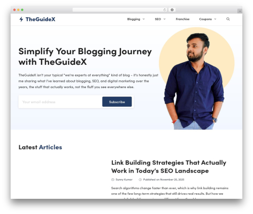 GeneratePress free WordPress theme - theguidex.com