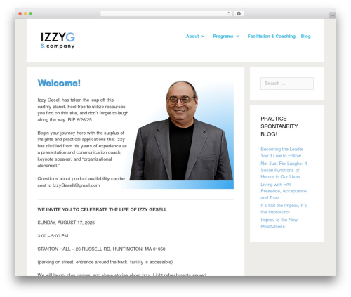 GeneratePress free WP theme - izzyg.com