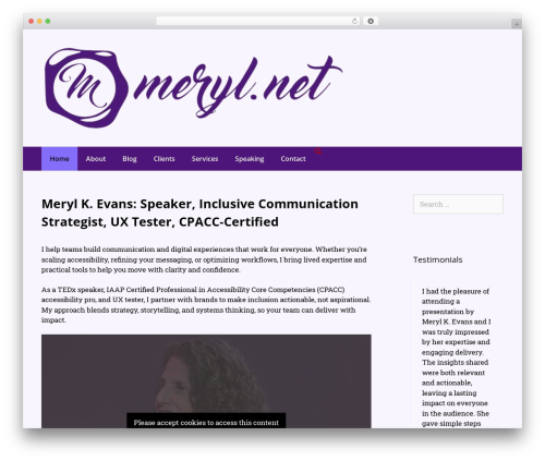 GeneratePress theme WordPress free - meryl.net