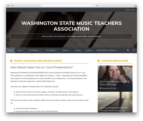 GeneratePress theme WordPress - wsmta.org
