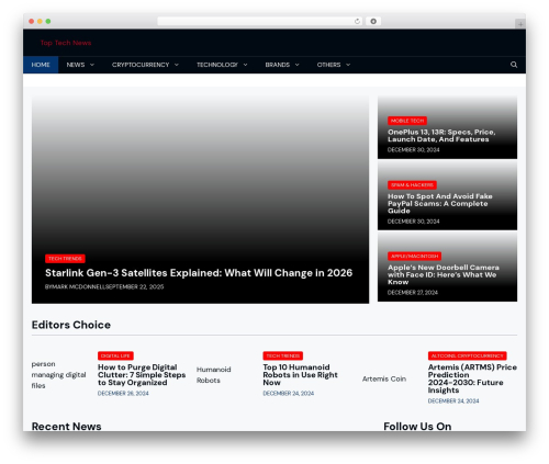 GeneratePress WordPress news theme - toptechnews.com
