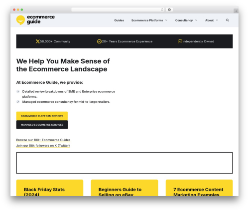 GeneratePress WordPress theme for business - ecommerceguide.com