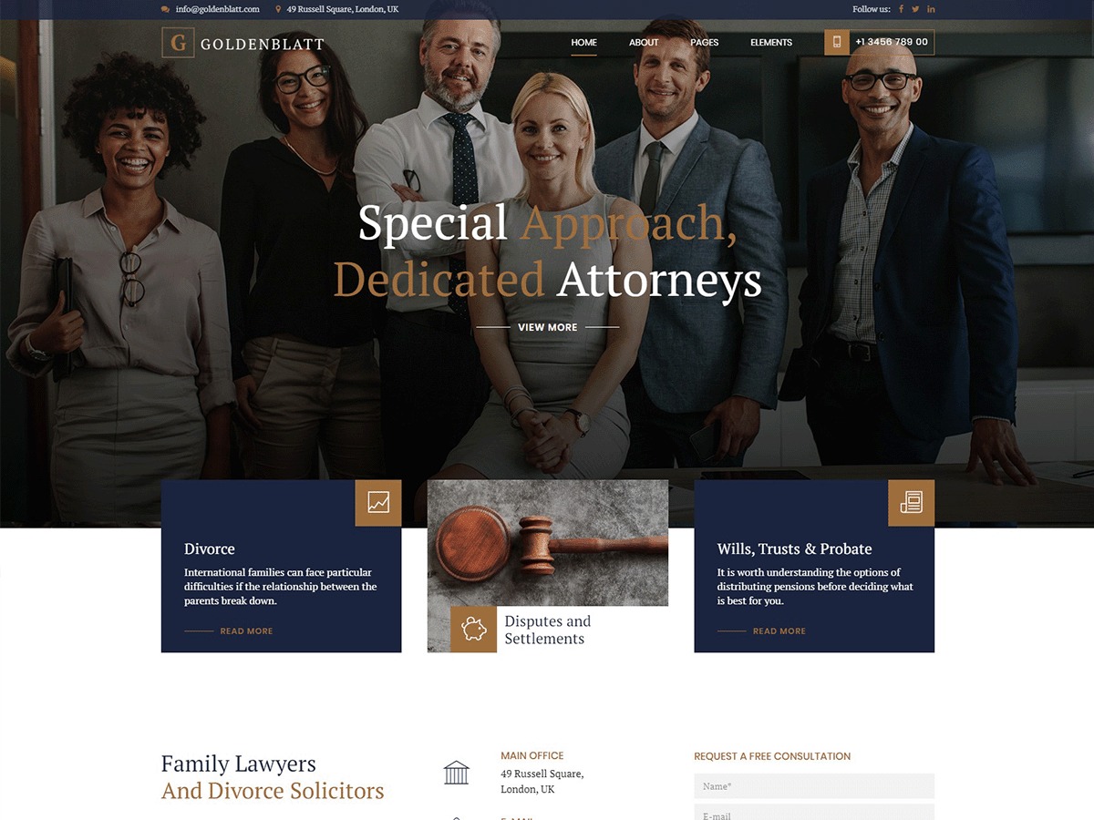 Goldenblatt WordPress theme