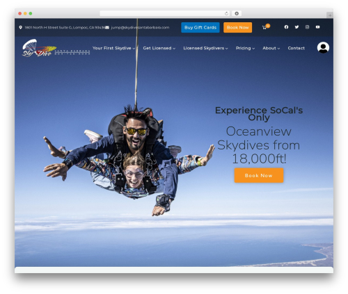 Gowilds WordPress theme - skydivesantabarbara.com