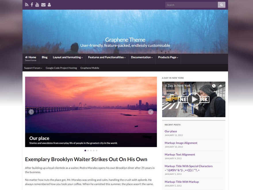Graphene Free WordPress Themes Download