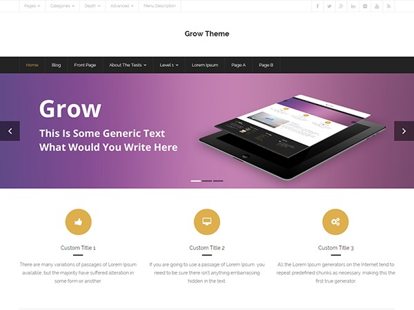 Grow theme WordPress free