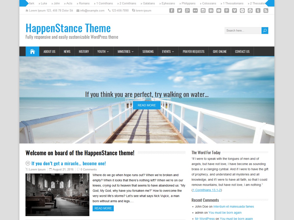 HappenStance WordPress ecommerce theme
