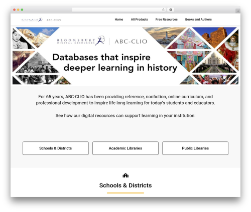 Hello Elementor free website theme - abc-clio.com