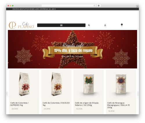 Hello Elementor free WordPress theme - cafeplatino.com
