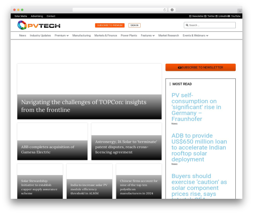Hello Elementor free WP theme - pv-tech.org
