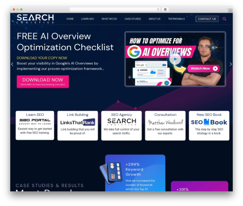 Hello Elementor WordPress movie theme - searchlogistics.com